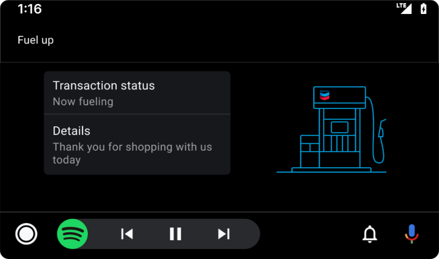 Preparing you receipt screen