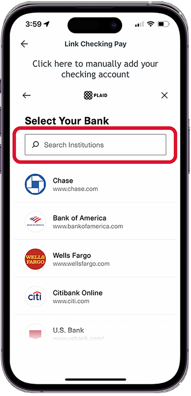 3.0 select your bank