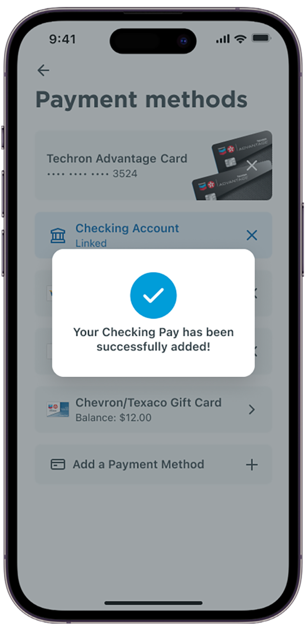 Payment method added