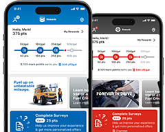 Chevron and texaco homepage screens