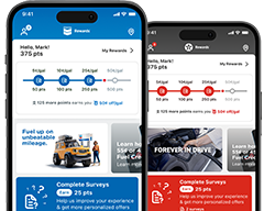 Chevron and texaco homepage screens